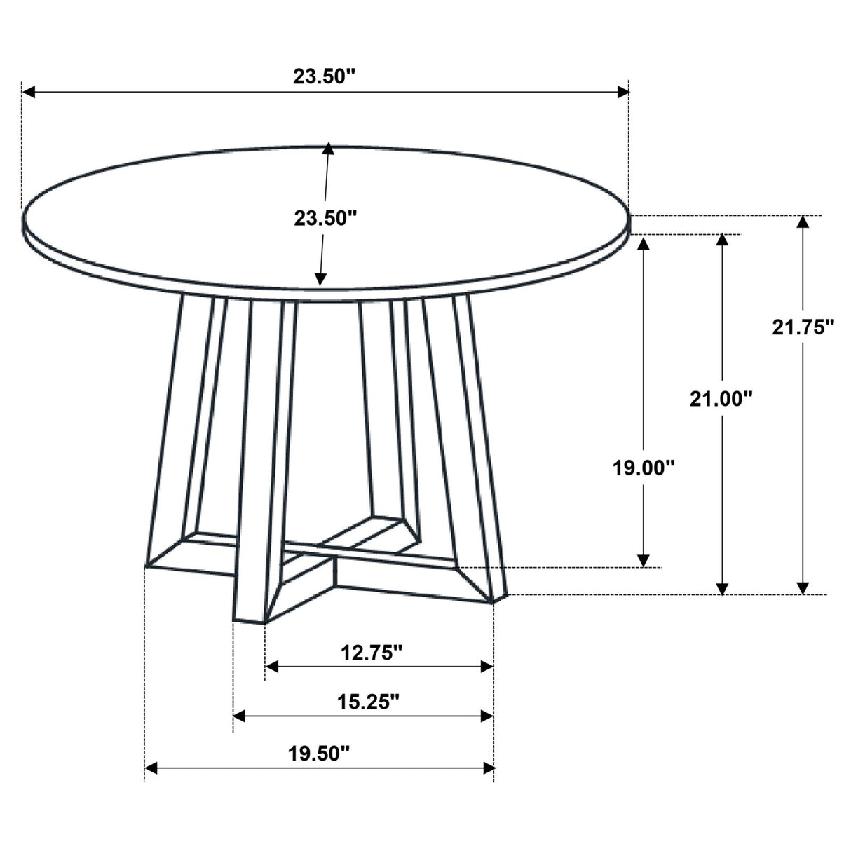 Skylark Round End Table with Marble-like Top Letizia and Light Oak from Coaster - Luna Furniture