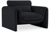 Sloan Velvet Chair Black from Meridian - Luna Furniture