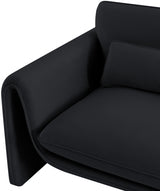 Sloan Velvet Chair Black from Meridian - Luna Furniture