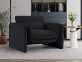 Sloan Velvet Chair Black from Meridian - Luna Furniture