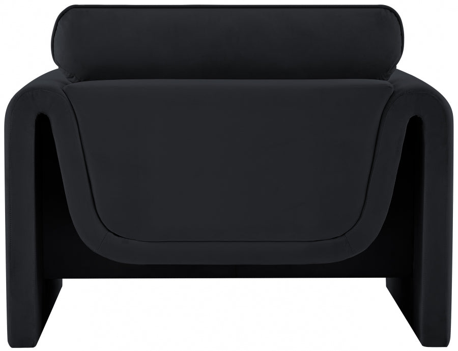 Sloan Velvet Chair Black from Meridian - Luna Furniture