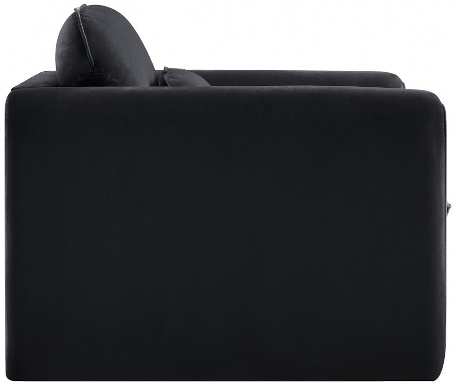 Sloan Velvet Chair Black from Meridian - Luna Furniture