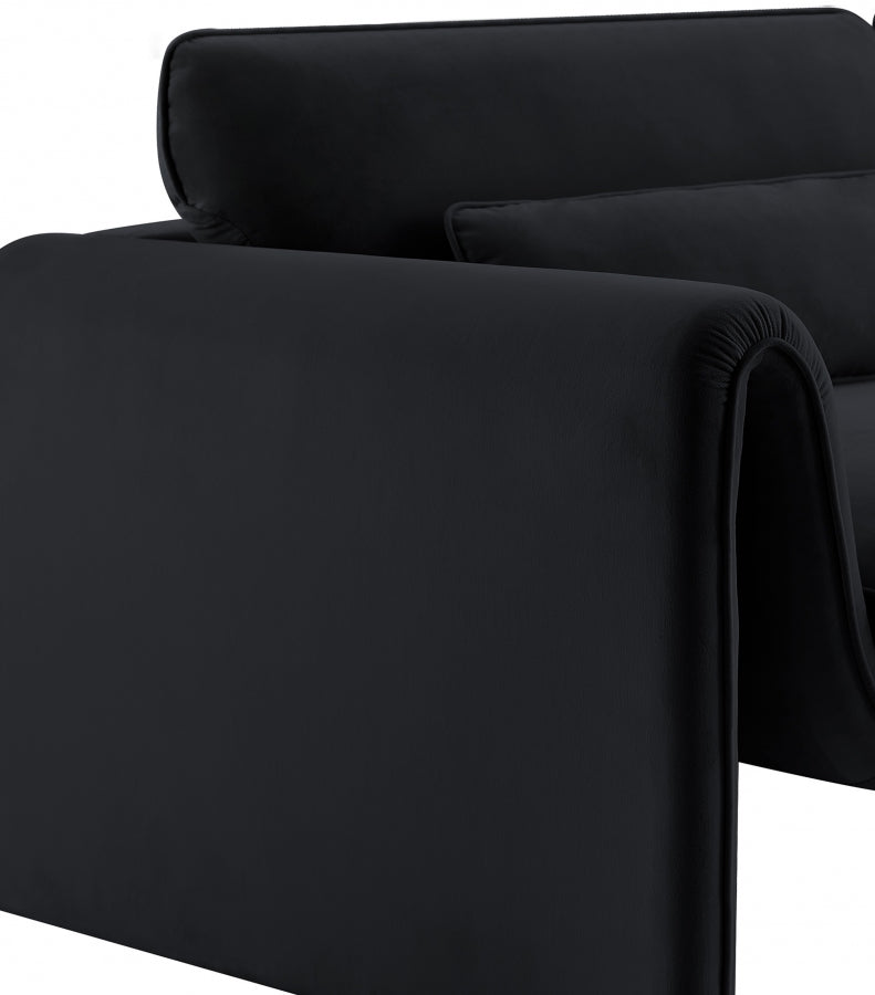 Sloan Velvet Chair Black from Meridian - Luna Furniture