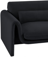 Sloan Velvet Chair Black from Meridian - Luna Furniture