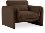 Sloan Velvet Chair Brown from Meridian - Luna Furniture