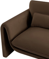 Sloan Velvet Chair Brown from Meridian - Luna Furniture