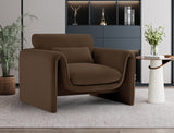 Sloan Velvet Chair Brown from Meridian - Luna Furniture