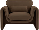 Sloan Velvet Chair Brown from Meridian - Luna Furniture