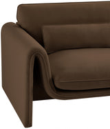 Sloan Velvet Chair Brown from Meridian - Luna Furniture