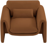 Sloan Velvet Chair Saddle from Meridian - Luna Furniture