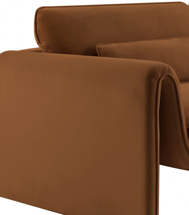 Sloan Velvet Chair Saddle from Meridian - Luna Furniture