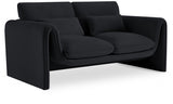 Sloan Velvet Loveseat Black from Meridian - Luna Furniture