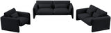 Sloan Velvet Loveseat Black from Meridian - Luna Furniture