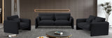 Sloan Velvet Loveseat Black from Meridian - Luna Furniture