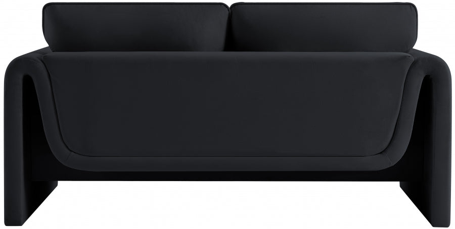 Sloan Velvet Loveseat Black from Meridian - Luna Furniture