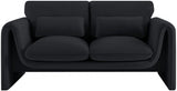 Sloan Velvet Loveseat Black from Meridian - Luna Furniture