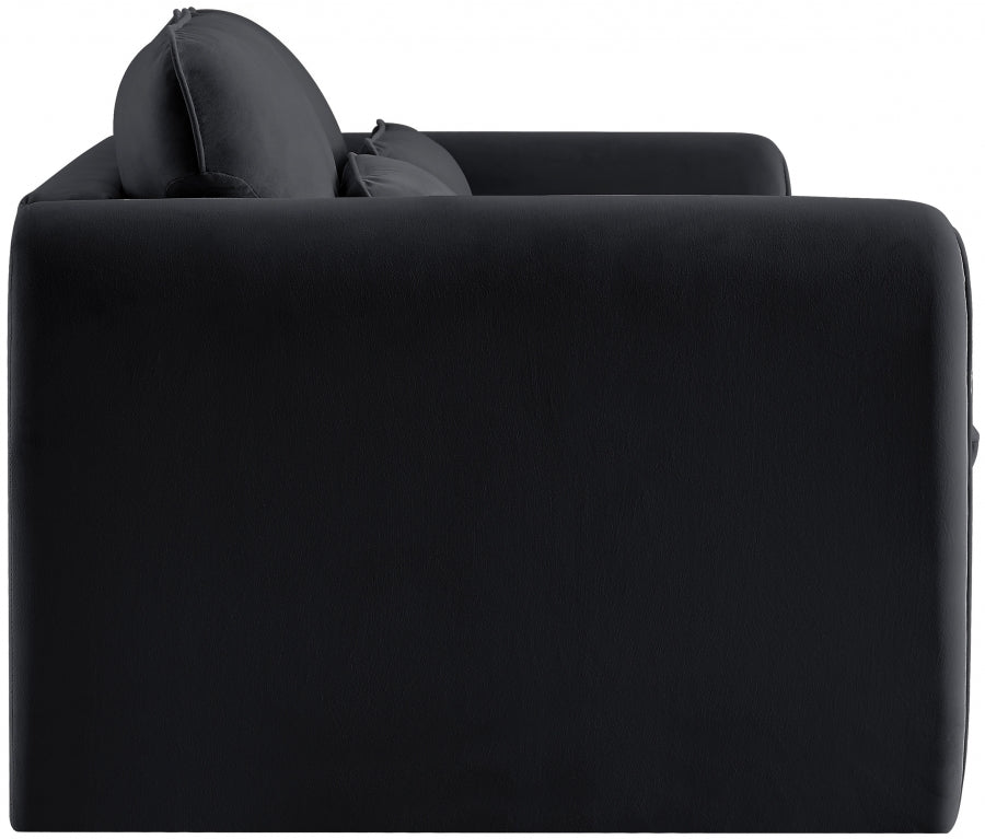 Sloan Velvet Loveseat Black from Meridian - Luna Furniture