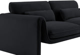 Sloan Velvet Loveseat Black from Meridian - Luna Furniture