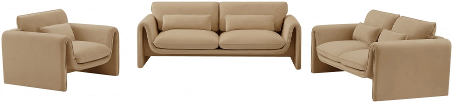 Sloan Velvet Loveseat Camel from Meridian - Luna Furniture