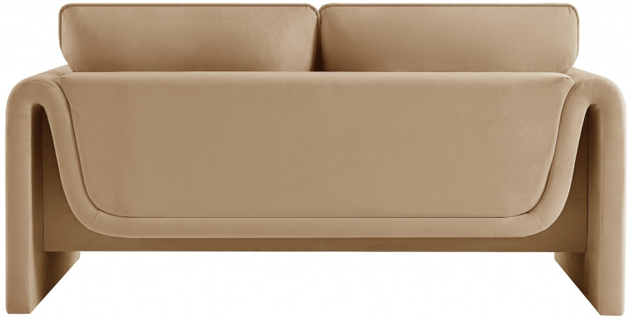 Sloan Velvet Loveseat Camel from Meridian - Luna Furniture