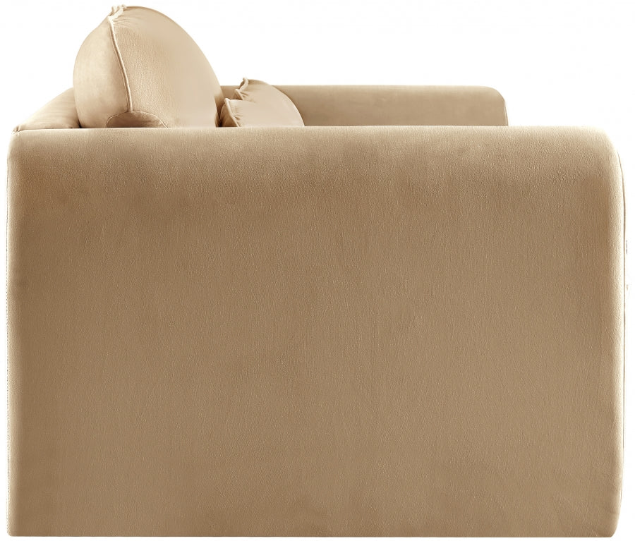 Sloan Velvet Loveseat Camel from Meridian - Luna Furniture