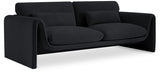 Sloan Velvet Sofa Black from Meridian - Luna Furniture