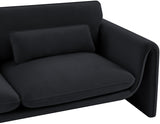 Sloan Velvet Sofa Black from Meridian - Luna Furniture