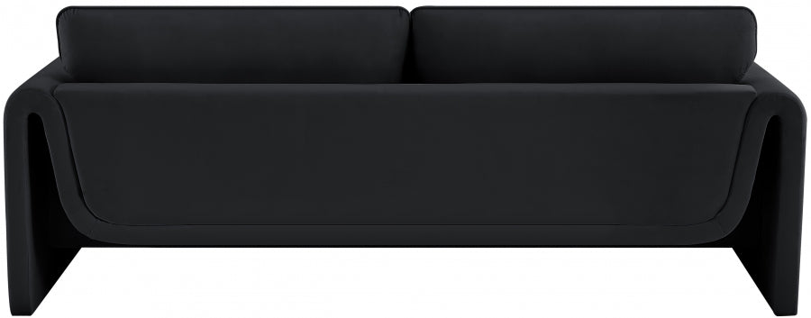 Sloan Velvet Sofa Black from Meridian - Luna Furniture