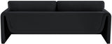 Sloan Velvet Sofa Black from Meridian - Luna Furniture