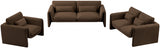 Sloan Velvet Sofa Brown from Meridian - Luna Furniture