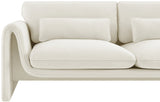 Sloan Velvet Sofa Cream from Meridian - Luna Furniture