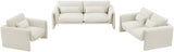 Sloan Velvet Sofa Cream from Meridian - Luna Furniture