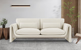 Sloan Velvet Sofa Cream from Meridian - Luna Furniture