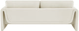 Sloan Velvet Sofa Cream from Meridian - Luna Furniture