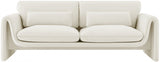 Sloan Velvet Sofa Cream from Meridian - Luna Furniture