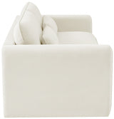 Sloan Velvet Sofa Cream from Meridian - Luna Furniture