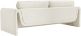 Sloan Velvet Sofa Cream from Meridian - Luna Furniture