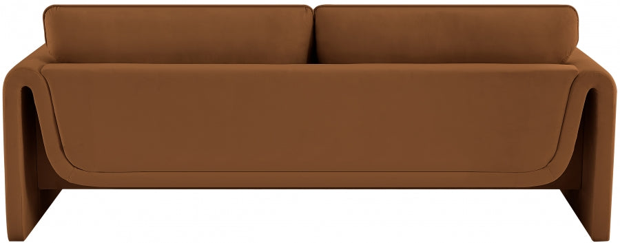 Sloan Velvet Sofa Saddle from Meridian - Luna Furniture