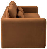 Sloan Velvet Sofa Saddle from Meridian - Luna Furniture