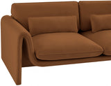 Sloan Velvet Sofa Saddle from Meridian - Luna Furniture