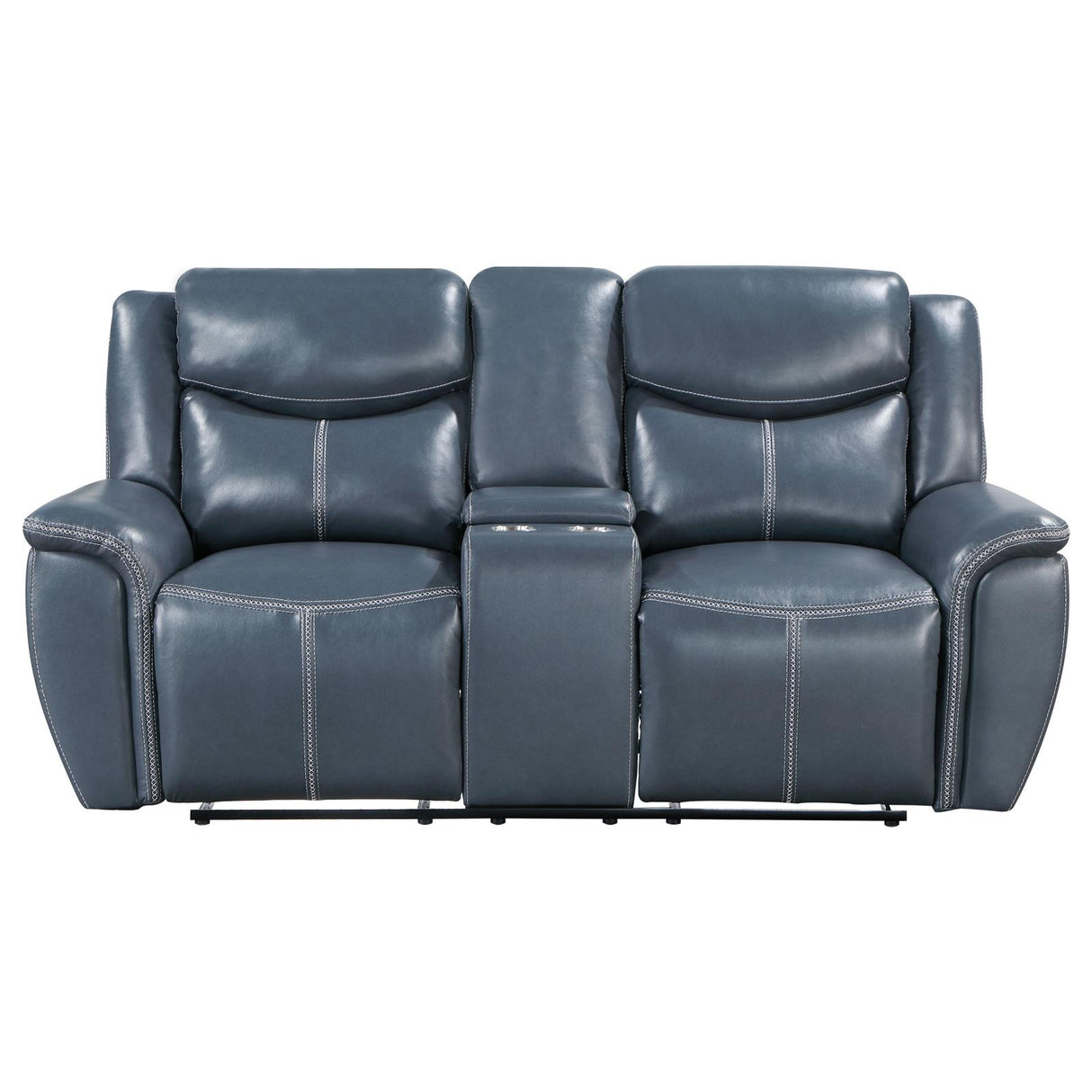 Sloane 3-piece Upholstered Motion Reclining Sofa Set Blue - 610271-S3 - Luna Furniture