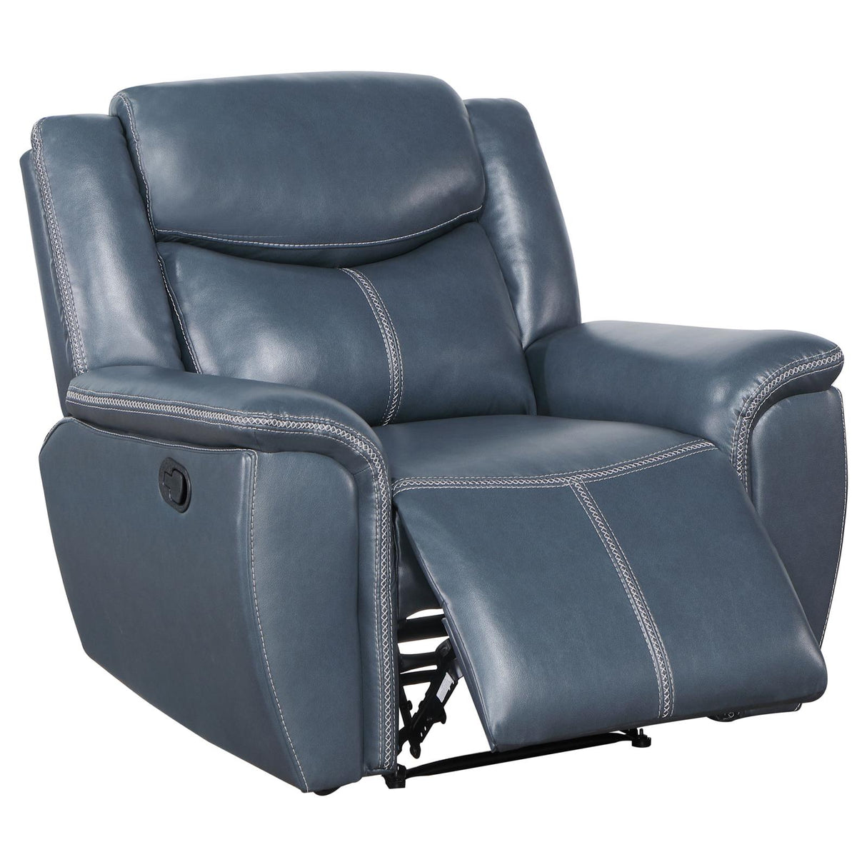 Sloane 3-piece Upholstered Motion Reclining Sofa Set Blue - 610271-S3 - Luna Furniture