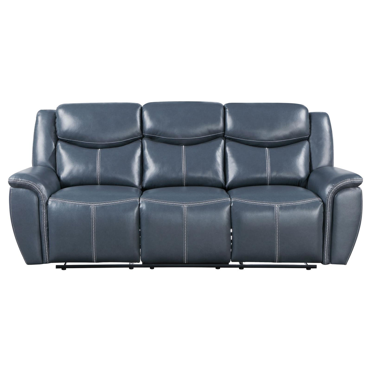 Sloane 3-piece Upholstered Motion Reclining Sofa Set Blue - 610271-S3 - Luna Furniture