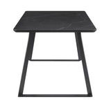 Smith Black/Gunmetal Rectangle Ceramic Top Dining Table from Coaster - Luna Furniture