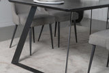 Smith Black/Gunmetal Rectangle Ceramic Top Dining Table from Coaster - Luna Furniture