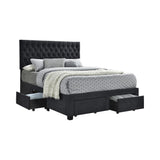 Soledad Full 4-Drawer Button Tufted Storage Bed Charcoal from Coaster - Luna Furniture