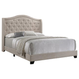 Sonoma Camel Back Eastern King Bed Beige from Coaster - Luna Furniture