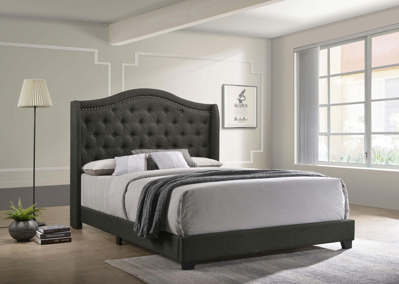 Sonoma Camel Back Eastern King Bed Gray from Coaster - Luna Furniture