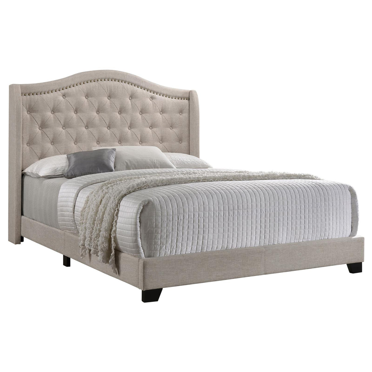 Sonoma Camel Back Full Bed Beige from Coaster - Luna Furniture