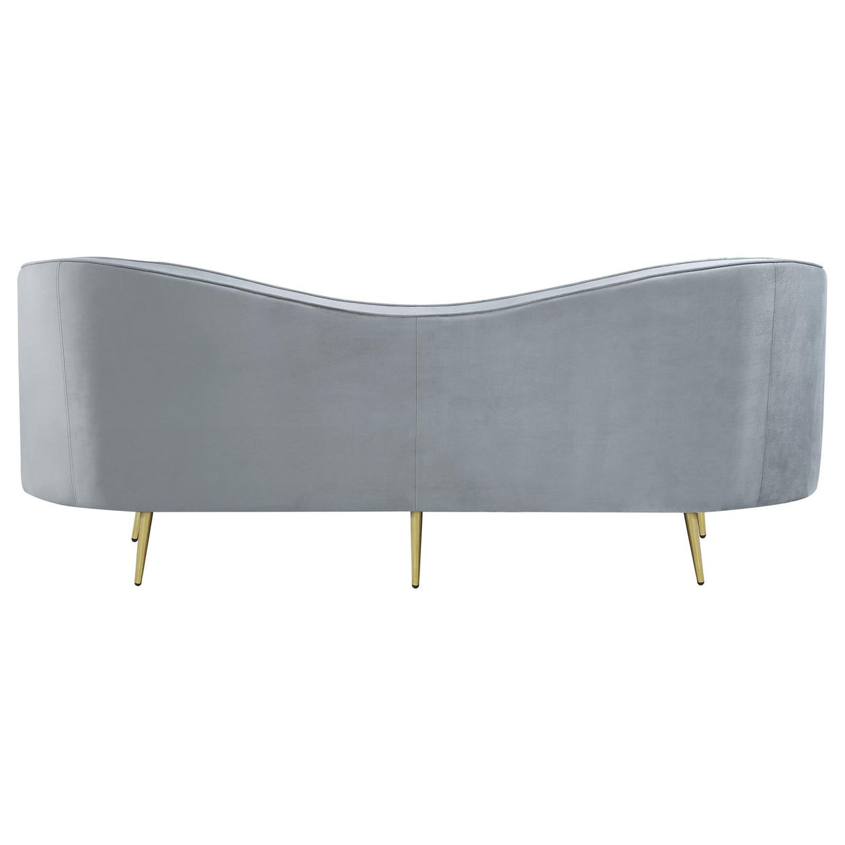 Sophia 2-piece Upholstered Living Room Set with Camel Back Grey and Gold - 506864-S2 - Luna Furniture